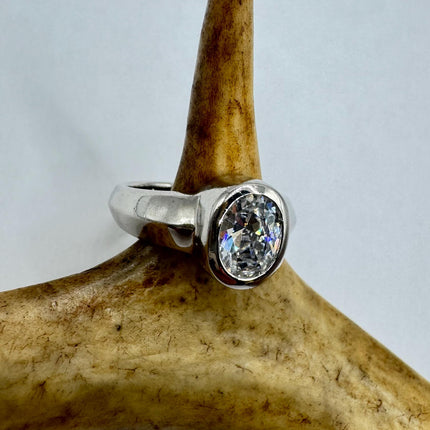 Vintage Cubic Zirconia Clear Crystal Diamond Cocktail