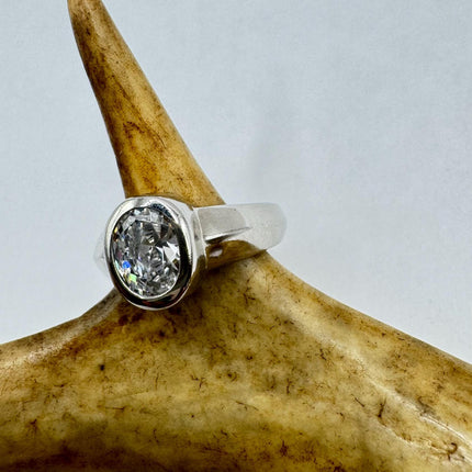 Vintage Cubic Zirconia Clear Crystal Diamond Cocktail