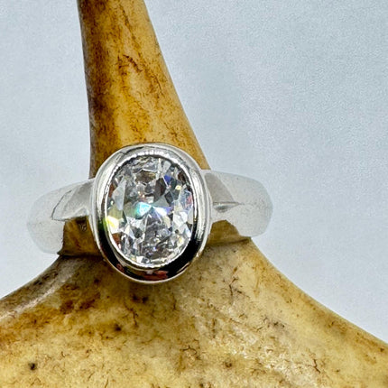 Vintage Cubic Zirconia Clear Crystal Diamond Cocktail