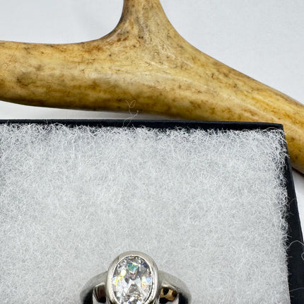 Vintage Cubic Zirconia Clear Crystal Diamond Cocktail