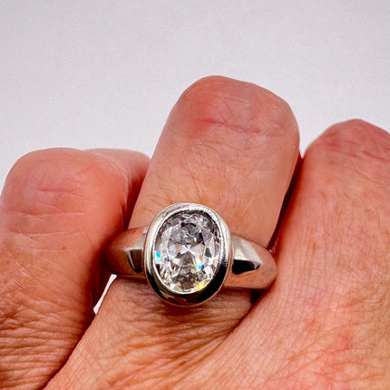 Vintage Cubic Zirconia Clear Crystal Diamond Cocktail