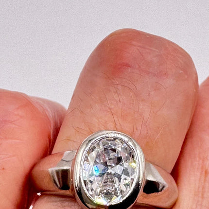 Vintage Cubic Zirconia Clear Crystal Diamond Cocktail