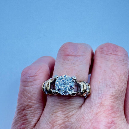 Vintage Cubic Zirconia Clear Crystal Diamond Cocktail