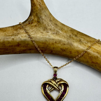 Vintage Tiny Heart Charm Necklace