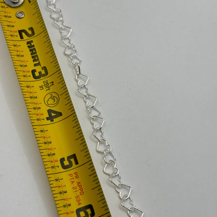 vintage heart charm bracelet Open link Hearts | 925 Sterling Silver Dainty Stackable Tennis Bracelet