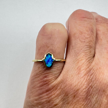 Vintage Fire Opal Tiny Stacking Promise Ring - 925 Sterling Silver Band Minimalist Jewelry for Prom Wedding or Everyday Ring