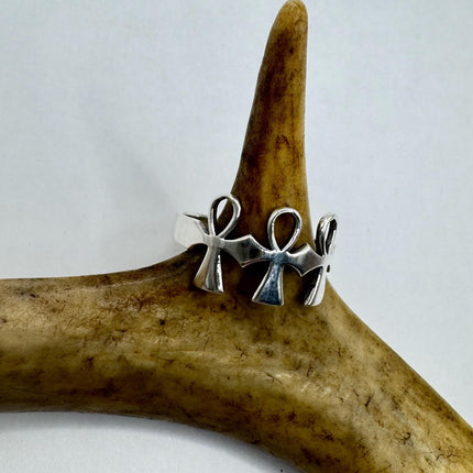 Vintage Silver Ankh Ring | 925 Sterling Silver - Unique Treasure