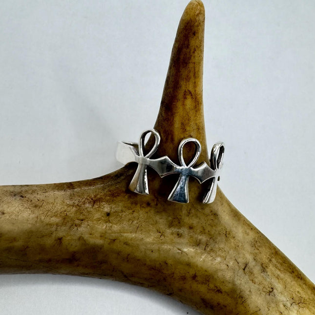 Vintage Silver Ankh Ring | 925 Sterling Silver - Unique Treasure