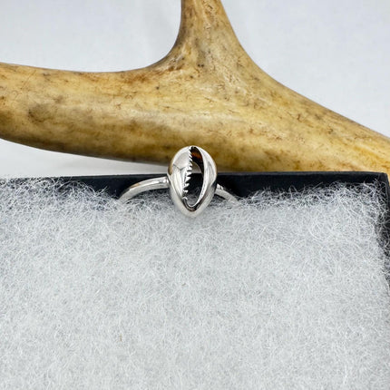 Vintage Silver African Cowry Shell Ring | 925 Sterling Silver - Unique Treasure