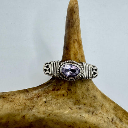 Vintage Silver 14K Gold Boho Cocktail Ring 925 Sterling Antique Wedding Engagement Band | Elijah collection