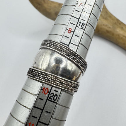 Vintage Silver Boho Cocktail Ring 925 Sterling Antique Wedding Engagement Band | Elijah collection