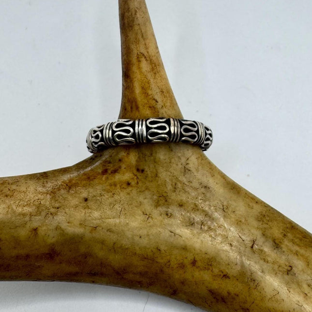 Vintage Silver Boho Cocktail Ring 925 Sterling Antique Wedding Engagement Band | Elijah collection