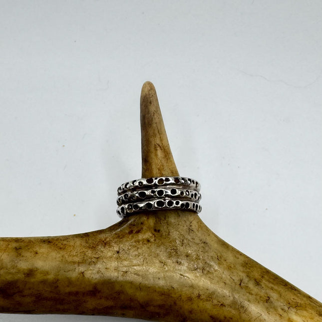 Vintage Silver Boho Cocktail Ring 925 Sterling Antique Wedding Engagement Band | Elijah collection