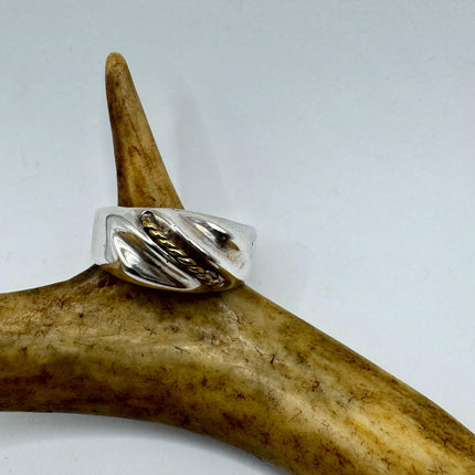 Vintage Silver Boho Cocktail Ring 925 Sterling Antique Wedding Engagement Band | Elijah collection