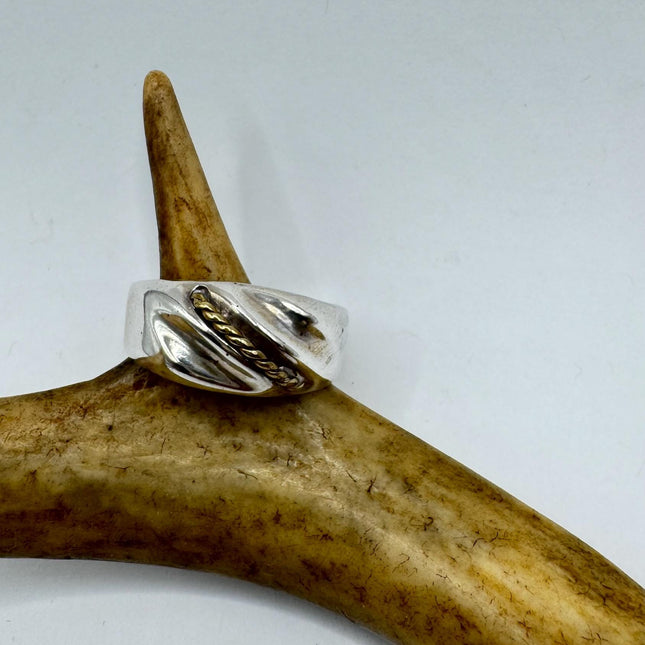 Vintage Silver Boho Cocktail Ring 925 Sterling Antique Wedding Engagement Band | Elijah collection