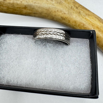 Vintage Silver Boho Cocktail Ring 925 Sterling Antique Wedding Engagement Band | Elijah collection