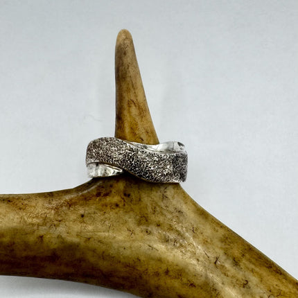 Vintage Silver Boho Cocktail Ring 925 Sterling Antique Wedding Engagement Band | Elijah collection