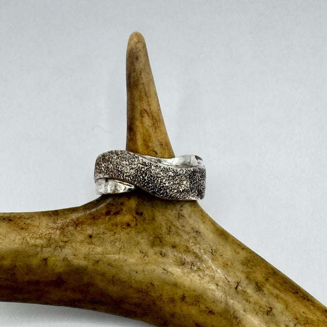 Vintage Silver Boho Cocktail Ring 925 Sterling Antique Wedding Engagement Band | Elijah collection