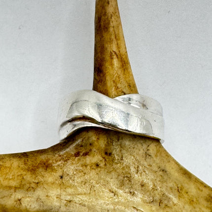 Vintage Silver Boho Cocktail Ring 925 Sterling Antique Wedding Engagement Band | Elijah collection