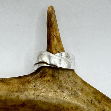 Vintage Silver Boho Cocktail Ring 925 Sterling Antique Wedding Engagement Band | Elijah collection