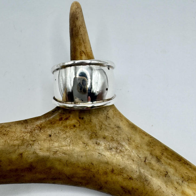 Vintage Silver Boho Cocktail Ring 925 Sterling Antique Wedding Engagement Band | Elijah collection