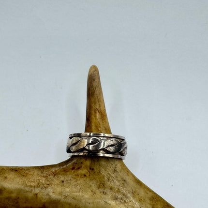 Vintage Silver Boho Cocktail Ring 925 Sterling Antique Wedding Engagement Band | Elijah collection