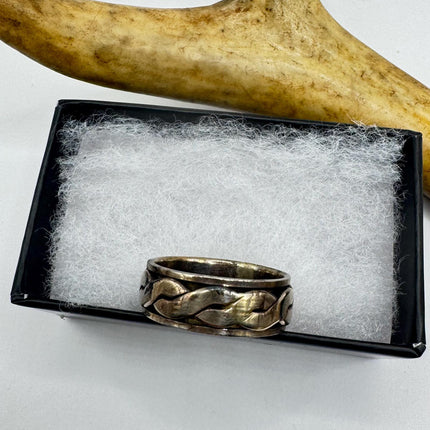 Vintage Silver Boho Cocktail Ring 925 Sterling Antique Wedding Engagement Band | Elijah collection