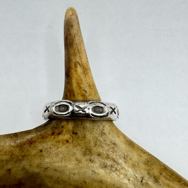Vintage Silver Boho Cocktail Ring 925 Sterling Antique Wedding Engagement Band | Elijah collection