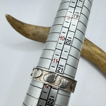 Vintage Silver Heart Boho Cocktail Ring 925 Sterling Antique Wedding Engagement Band | Elijah collection