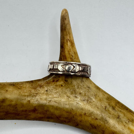 Vintage Silver Boho Cocktail Ring 925 Sterling Antique Wedding Engagement Irish Claddah Band | Celtic Knot Elijah collection