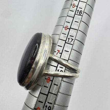 Vintage Chunky Rainbow Labradorite Cocktail Ring - Statement Band