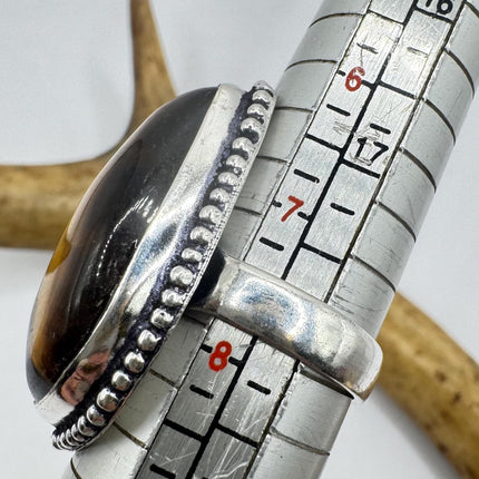 Vintage Chunky Tigers Eye Cocktail Ring - Statement Band