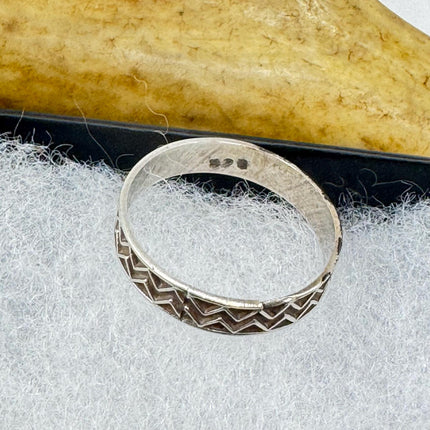Vintage Silver Boho Cocktail Ring 925 Sterling Antique Wedding Engagement Band | Elijah collection