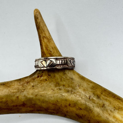 Vintage Silver Boho Cocktail Ring 925 Sterling Antique Wedding Engagement Irish Claddah Band | Celtic Knot Elijah collection