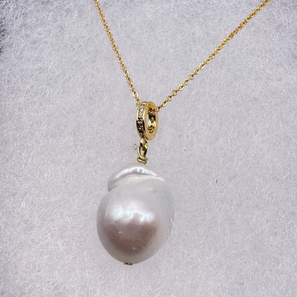 Vintage Biwa Pearl Gold Filled Necklace - Everyday Simple Minimalist Wedding Jewelry