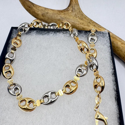Minimal Gold Mariner Anchor Necklace - Vintage 9k GF Chain Link for Everyday Stacking or Layering Jewelry