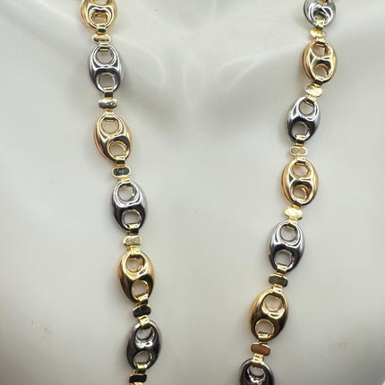 Minimal Gold Mariner Anchor Necklace - Vintage 9k GF Chain Link for Everyday Stacking or Layering Jewelry
