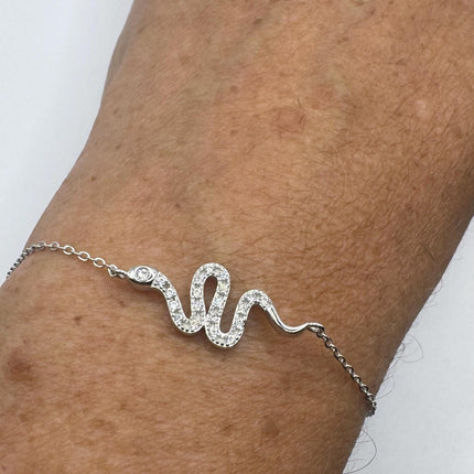 Vintage Snake Serpent Bracelet | Mesh Chain Retro 925 sterling silver Stacking Layering Everyday for Him or Her | 7 -8 Inches