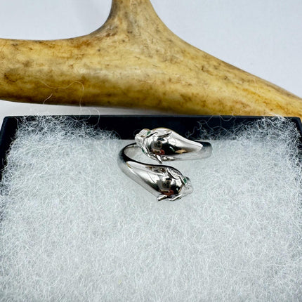 Vintage Silver Ring | Crystal Cocktail Cougar Cat Ring 925 Sterling Silver