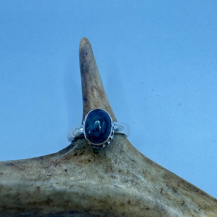 Vintage Grey Labradorite 925 Sterling Silver Boho Ring | Unique Gift Statement Ring Elijah Collection