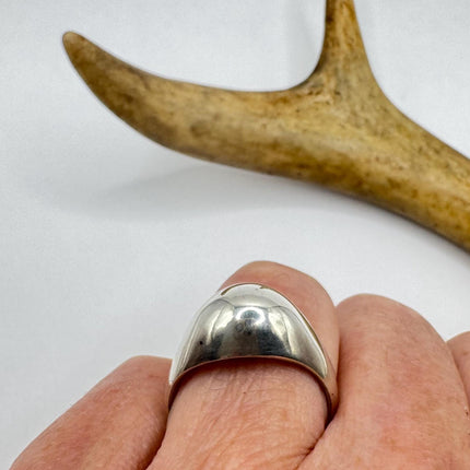Vintage Silver Boho Cocktail Ring 925 Sterling Antique Wedding Engagement Band | Elijah collection