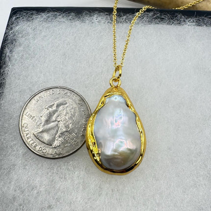 Vintage Biwa Pearl Gold Filled Necklace