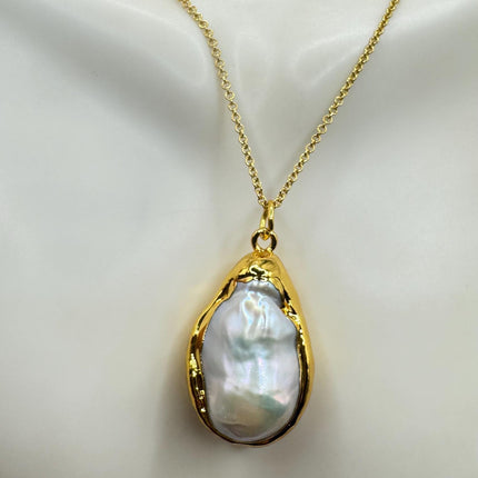 Vintage Biwa Pearl Gold Filled Necklace