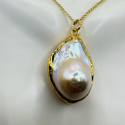 Vintage Biwa Pearl Gold Filled Necklace