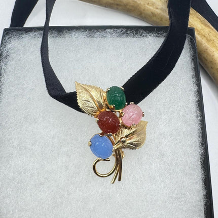 Vintage Scarab Brooch Pin 9k Gold Filled
