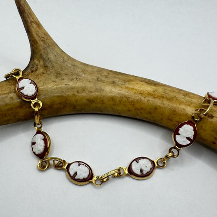 Vintage Cameo Bracelet Gold Filled