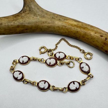 Vintage Cameo Bracelet Gold Filled