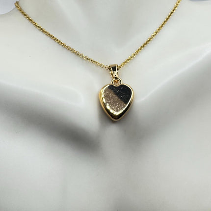 Vintage Heart Necklace Gold Filled Charm