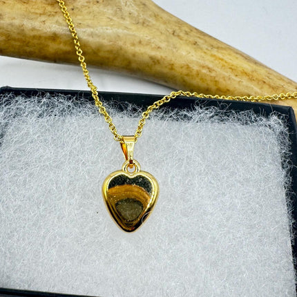 Vintage Heart Necklace Gold Filled Charm