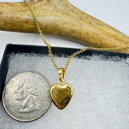 Vintage Heart Necklace Gold Filled Charm